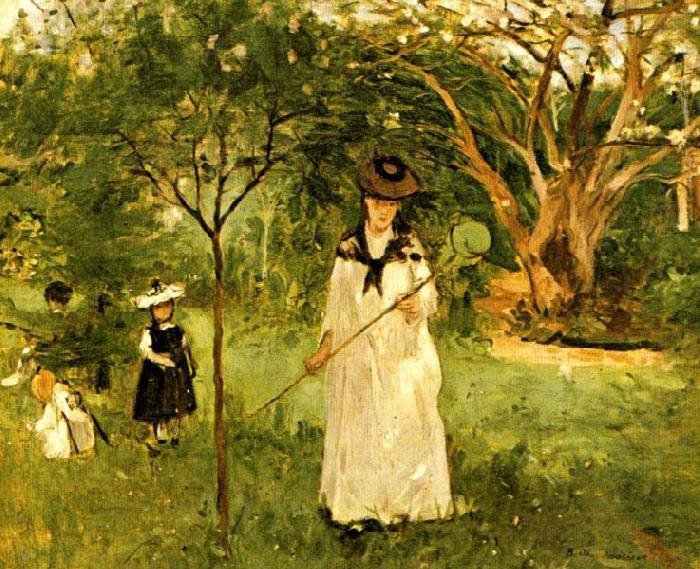 Berthe Morisot Chasing Butterflies china oil painting image
